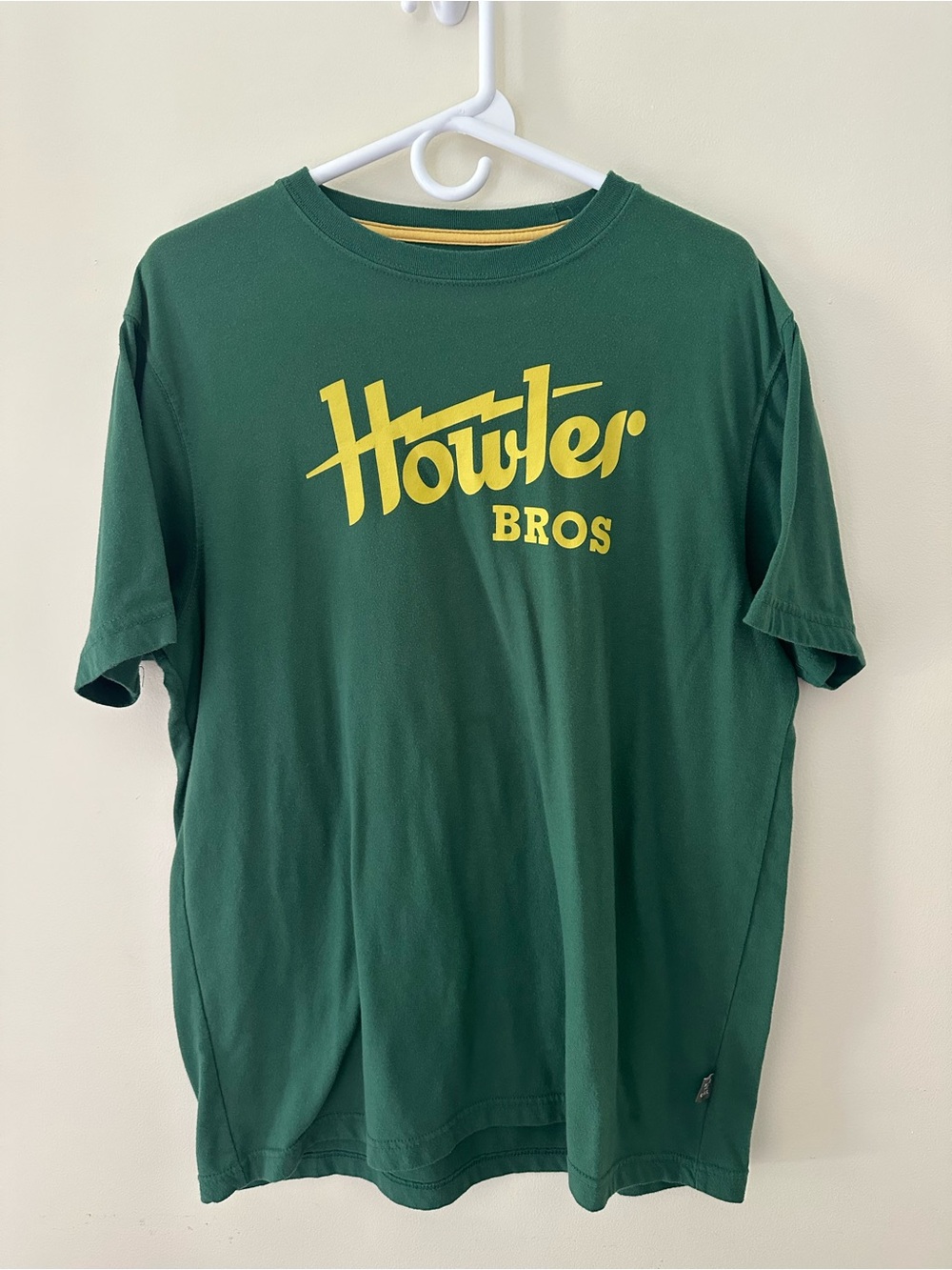 Howler Brothers Forest Green Tee with Yellow Logo